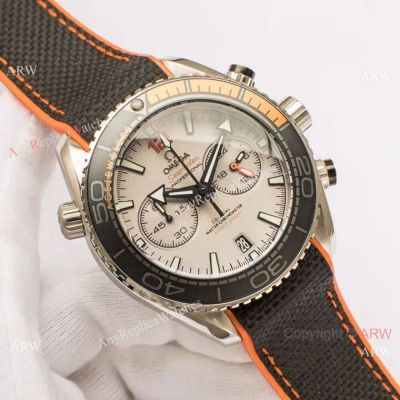 Japan Grade Omega Seamaster Replica Planet Ocean 600m Chronograph Watch - White Dial